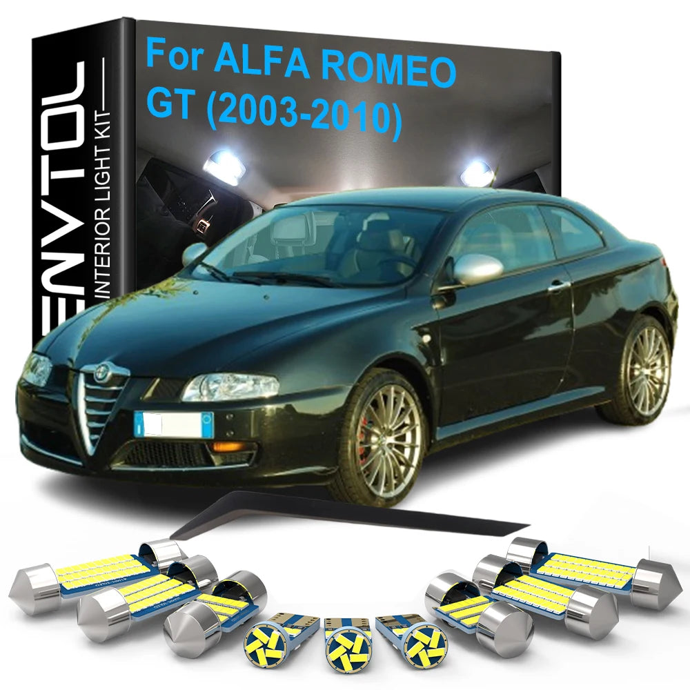 11-Piece LED Interior Light Kit for Alfa Romeo GT 2003-2010 - Canbus Dome Map Door Trunk Bulbs | AUTOKITSHOP