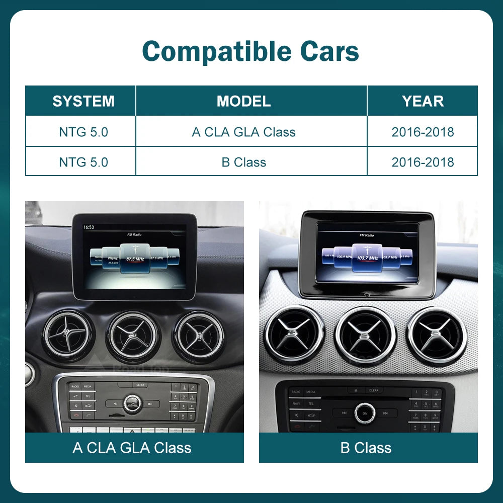 12.3' Wireless CarPlay Android Auto Multimedia Display Screen for Mercedes-Benz A B CLA GL