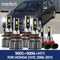 roadsun 9005 Car Light 100W 20000LM HB3 9006 HB4 H11 LED Headlight 6500K Hight Low Beam Fo