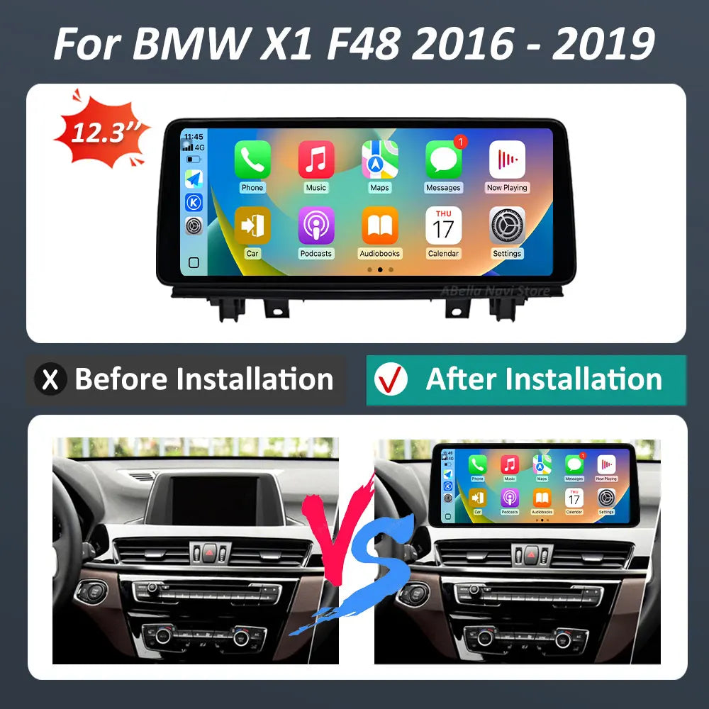 12.3'' Android 16 for BMW X1 F48 2016 - 2019 NBT/EVO System GPS Navi WiFi Car Audio Multim