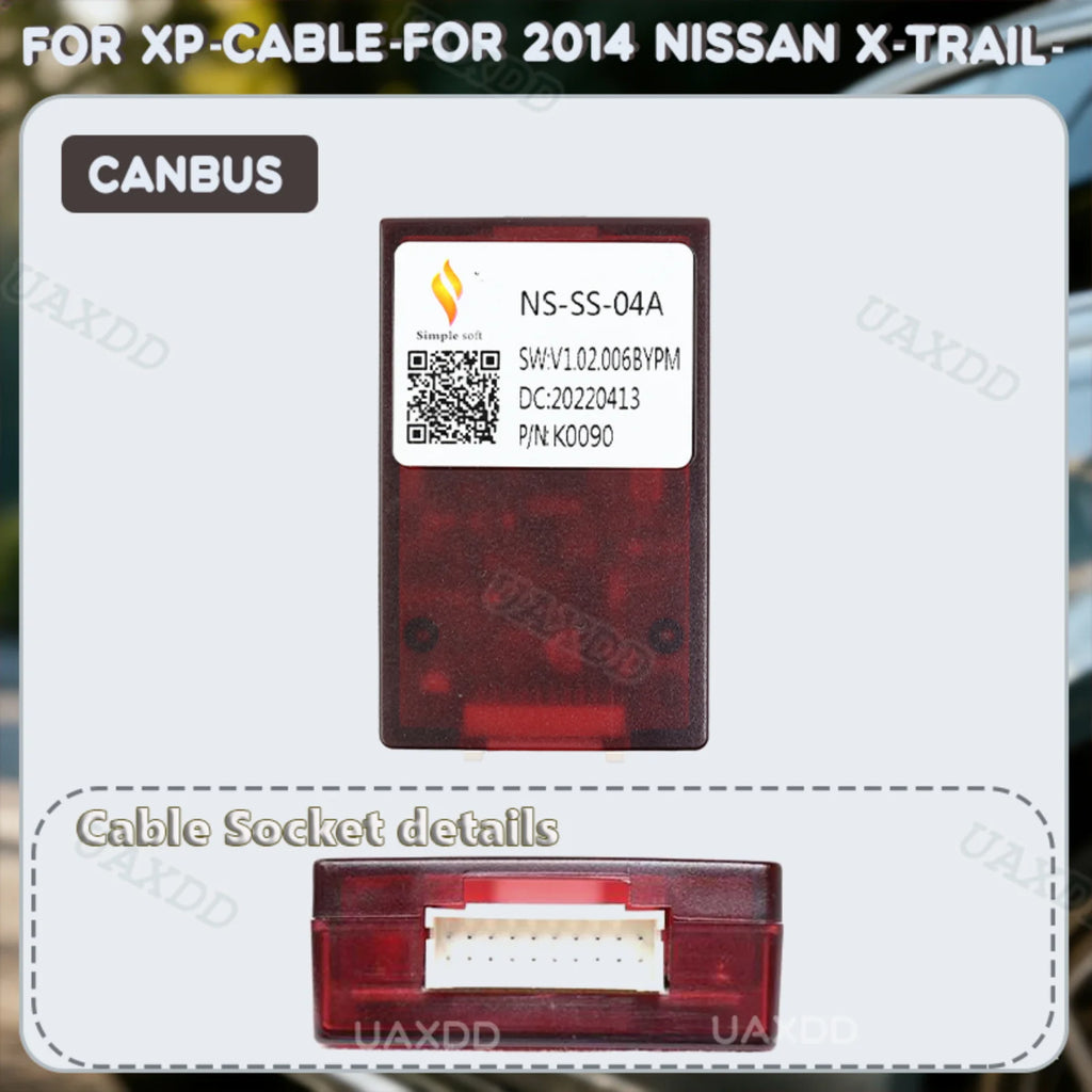 Cable for XP-CABLE-FOR 2014 NISSAN X-TRAIL Video Harness CANBUS Box Adapter Line Lead Flex