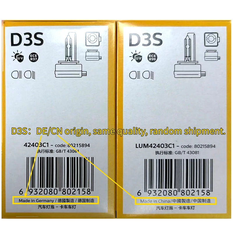 Philips HID D3S 35W Xenon Standard 4200K Auto Lamp Original Car Headlight Bright White Rep