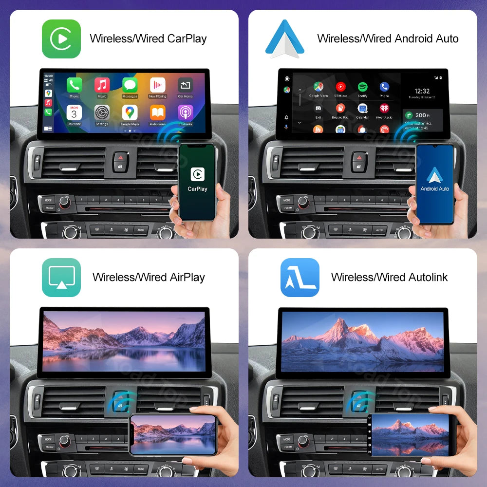 12.3" Ultra Touch Screen For BMW 1/2/ Series F20/F21/F22/F45/F46 Android Auto Wireless Car | AUTOKITSHOP