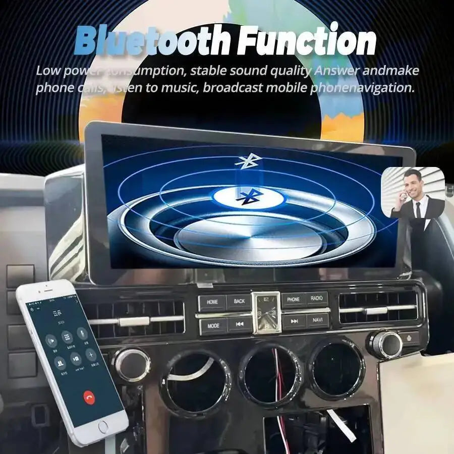 12.3Inch Auto radio For Toyota Hiace GRANVIA hiace 2019 GPS Navigation Video Player Androi