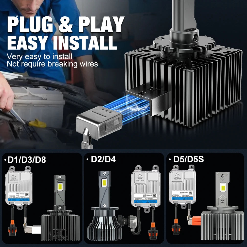 XSTORM D1S LED D2S D3S D4S D5S D8S HID D1R D2R D3R D4R D5R D8R Headlight Bulb Car Turbo LE