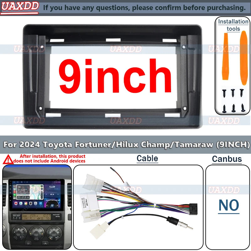 For TOYOTA 2002-2009 HILUX SURF 9INCH Car Radio Android Stereo Audio Screen Multimedia Vid