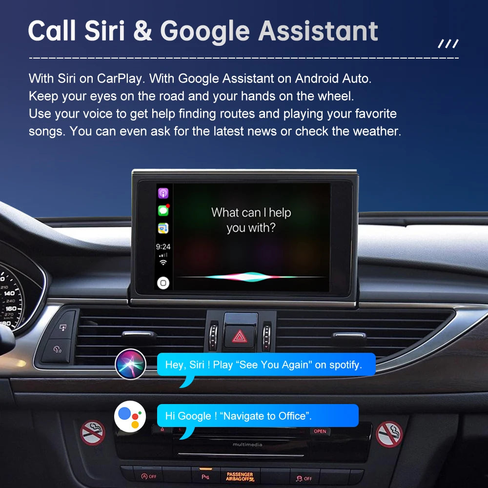 Road Top Wireless CarPlay for Audi A6 C6 A7 C7 S6 S7 2012-2018 Android Auto with AirPlay M | AUTOKITSHOP