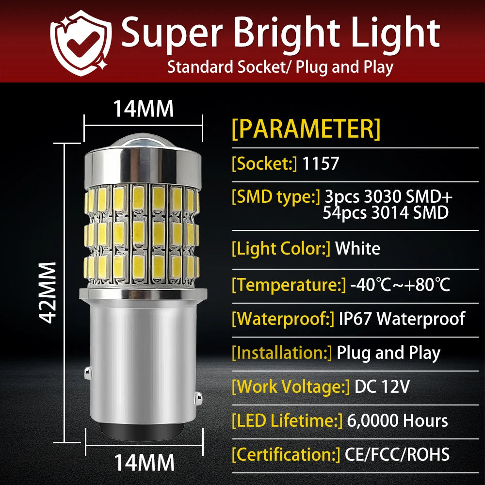 LED Interior Light Kit for Hyundai BAY15D P21 - Canbus Error-Free Interior Bulbs