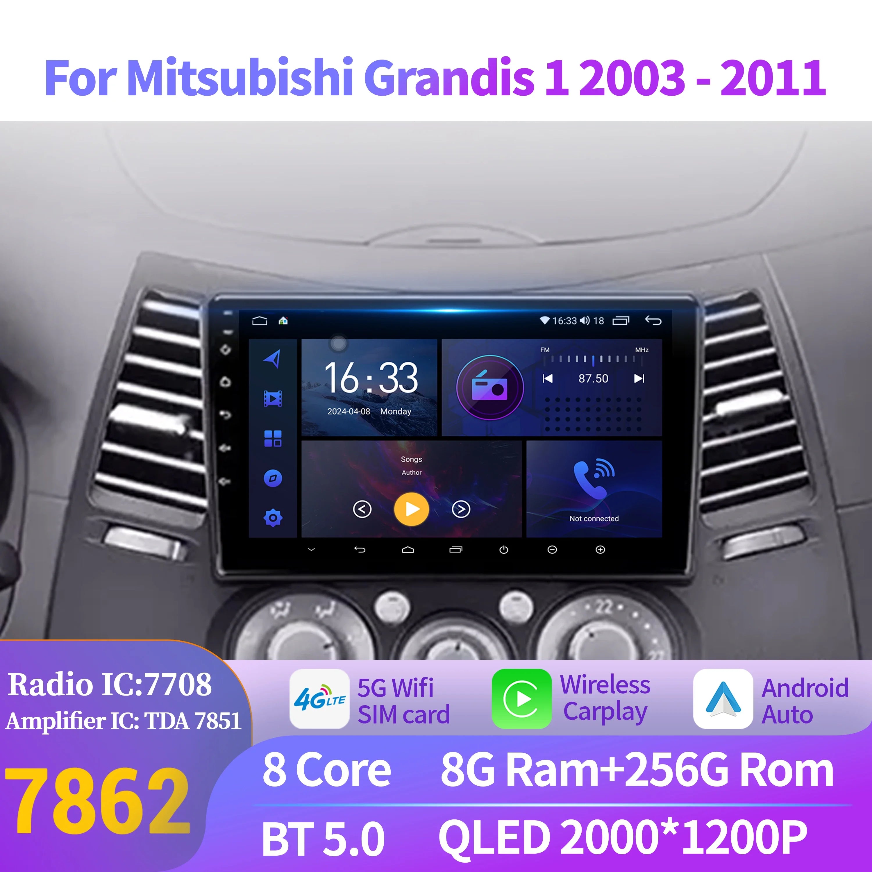 For Mitsubishi Grandis 1 2003-2011 Car Radio Navigation For Car Multimedia Player Navigati
