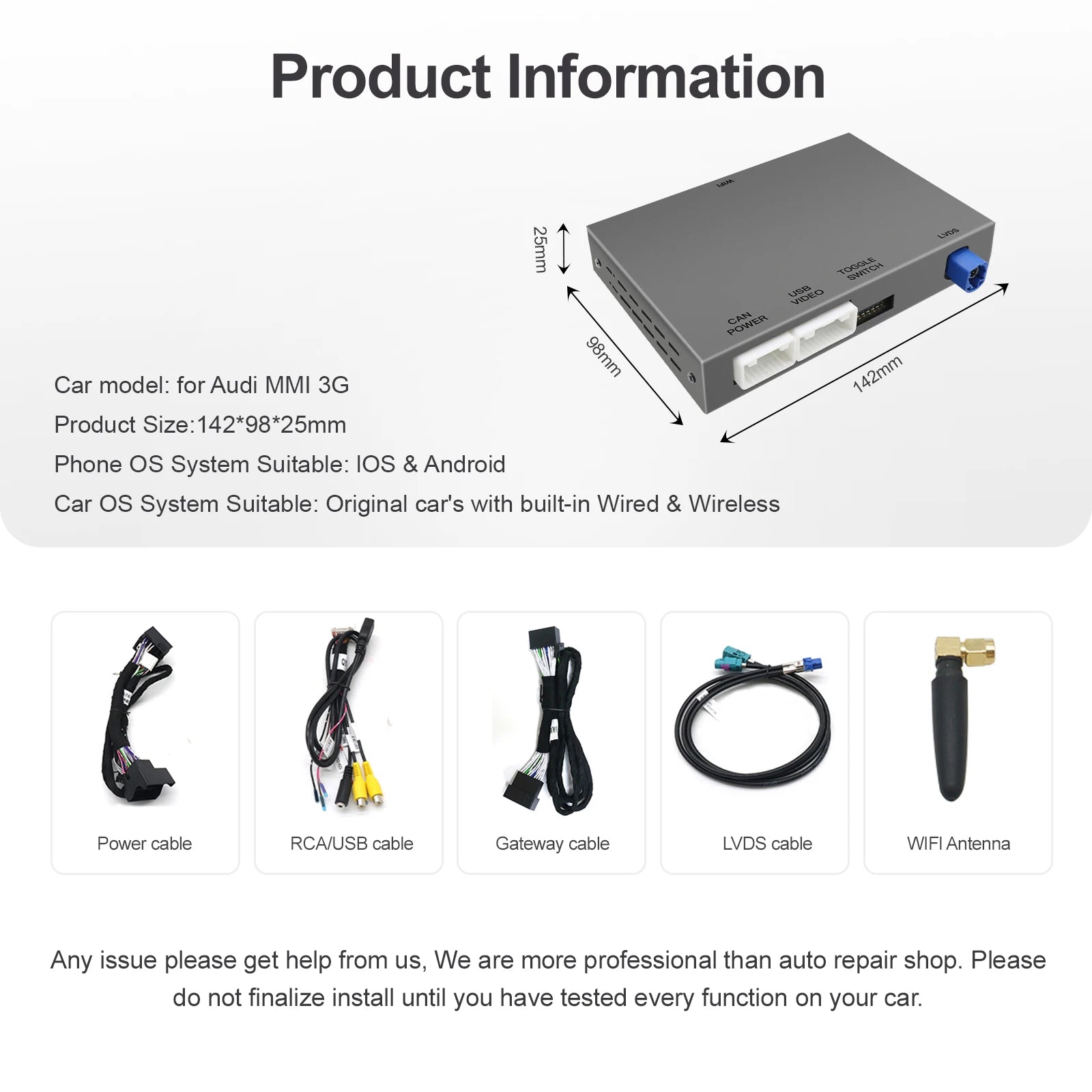 Wireless CarPlay for Audi A6 A7 A4 A5 Q5 S4 S5 with MMI module Android Auto multimedia pla | AUTOKITSHOP