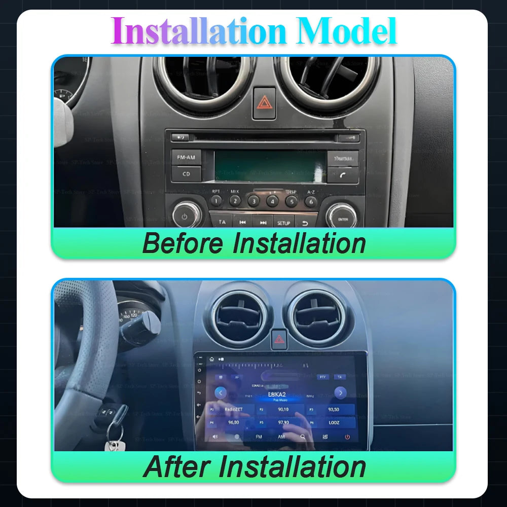 Android 16 Car Radio For Nissan Qashqai 1 J10 2006 - 2013 Auto Radio Stereo Multimedia Pla | AUTOKITSHOP
