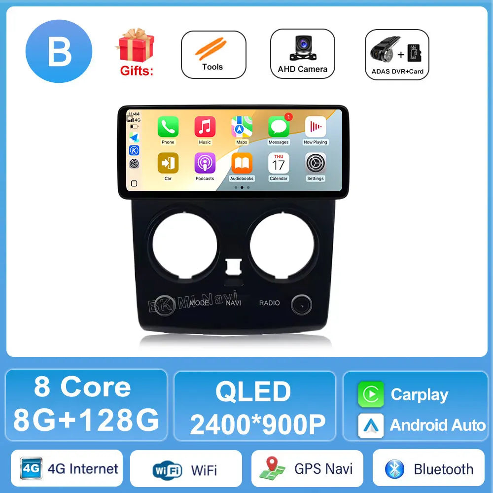 12.3" Multimedia Player Car Radio for Nissan Qashqai 2008-2015 - GPS, Carplay, Android Auto, 4G WiFi Head Unit