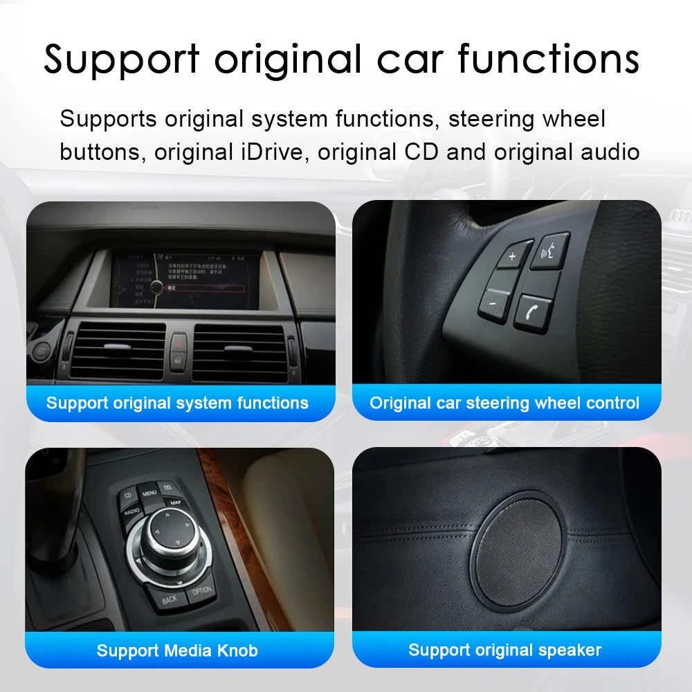 8.8 inch Car Multimedia Display Android 14 For BMW X5 E70 X6 E71 E72 CCC/CIC Car Radio GPS