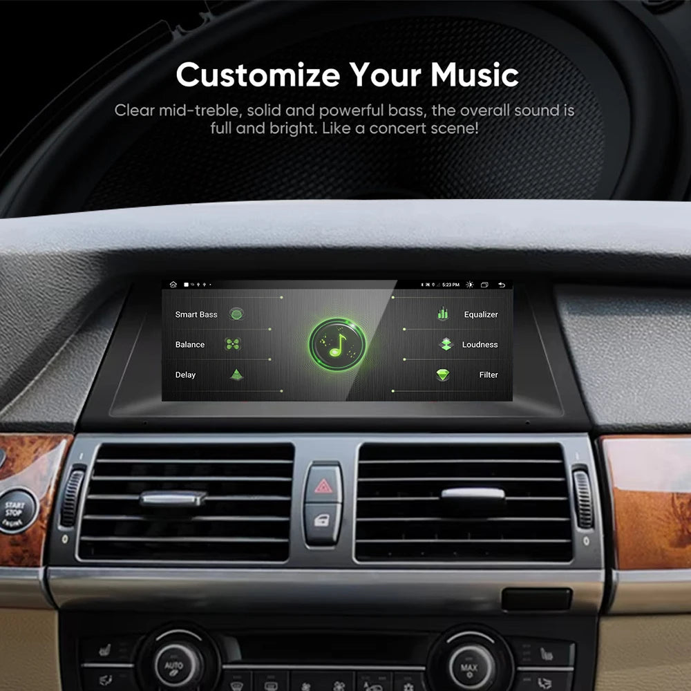 8.8 inch Car Multimedia Display Android 14 For BMW X5 E70 X6 E71 E72 CCC/CIC Car Radio GPS