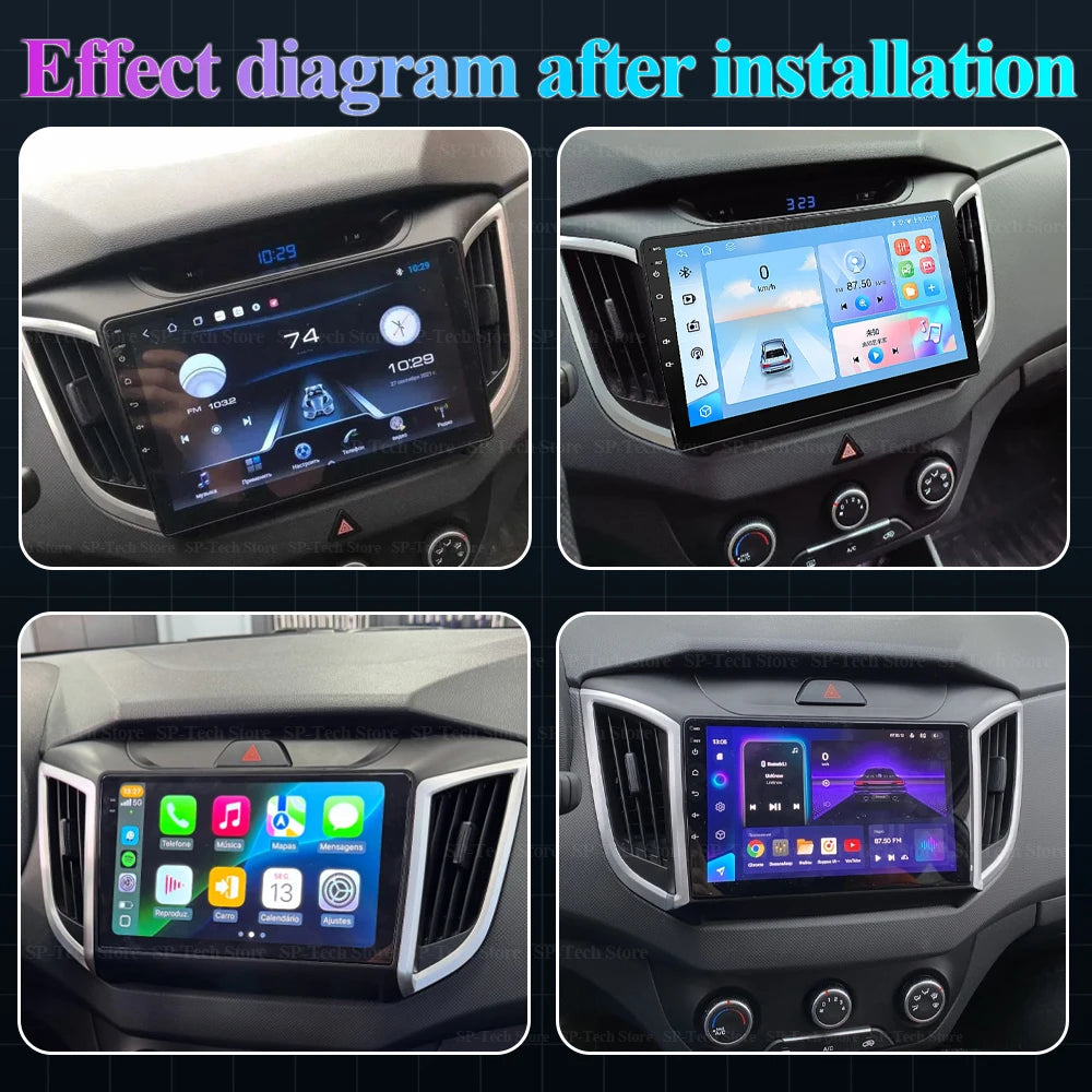 Android 16 For Hyundai Creta Ix25 2015 - 2019 Carplay Auto 5g+wifi Gps Car Radio Navigatio | AUTOKITSHOP