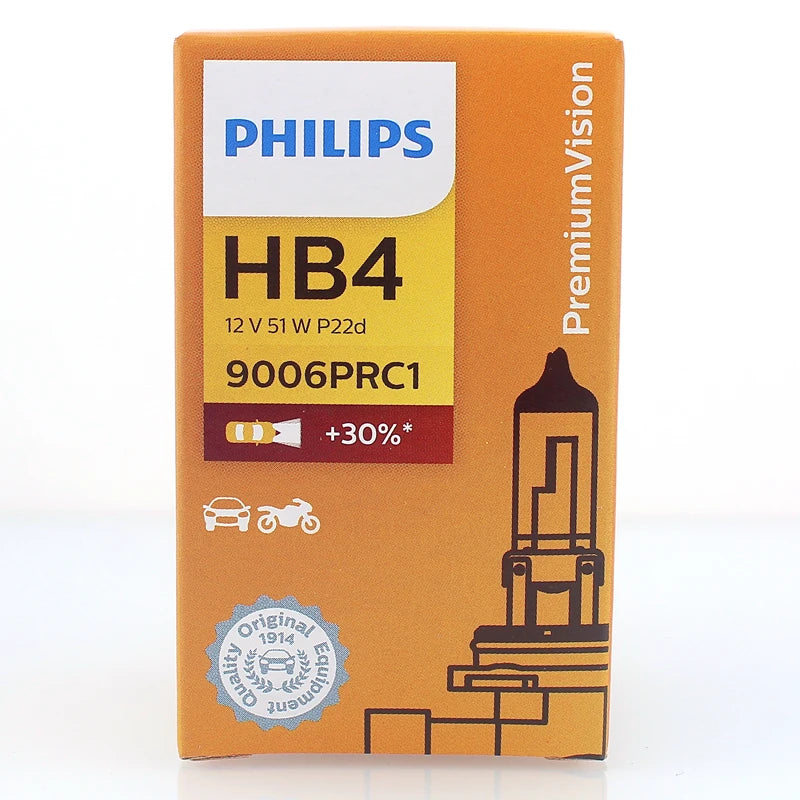 Philips Vision 9006 HB4 12V 55W P22d 9006PRC1 +30% Brighter Original Light OEM Car Halogen