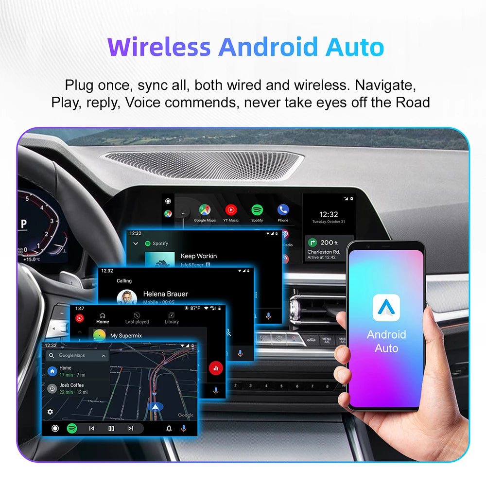 ANYFAR for BMW EVO MGU ID5 6 7 System 1 3 5 6 7Seires X1 X2 X3 X4 Wireless Carplay Android