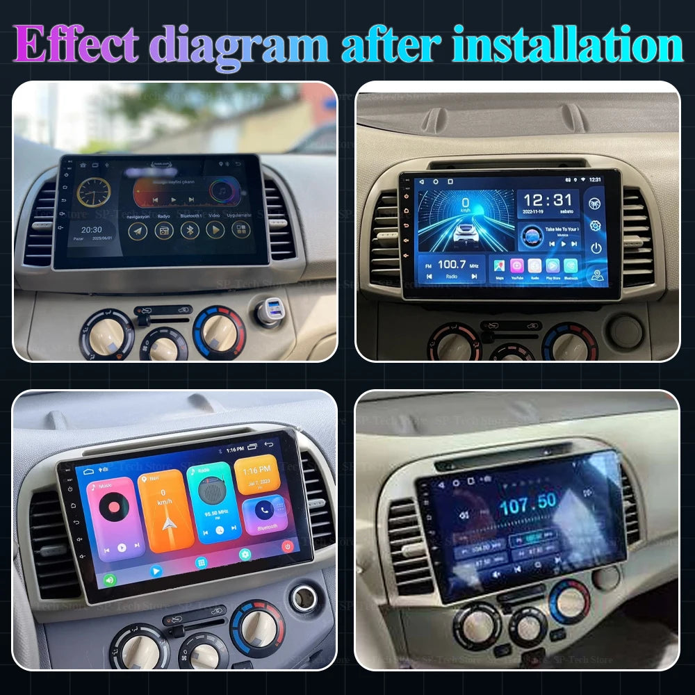 For Nissan March Micra K12 2002-2010 Navigation Auto Gps Head Unit Stereo 5g Wifi Multimed | AUTOKITSHOP