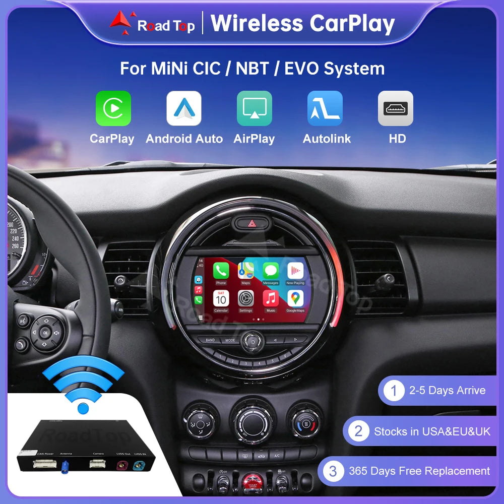 Wireless CarPlay Android Auto for Mini R55 R56 R57 R58 R59 R60 R61 F54 F55 Clubman Country