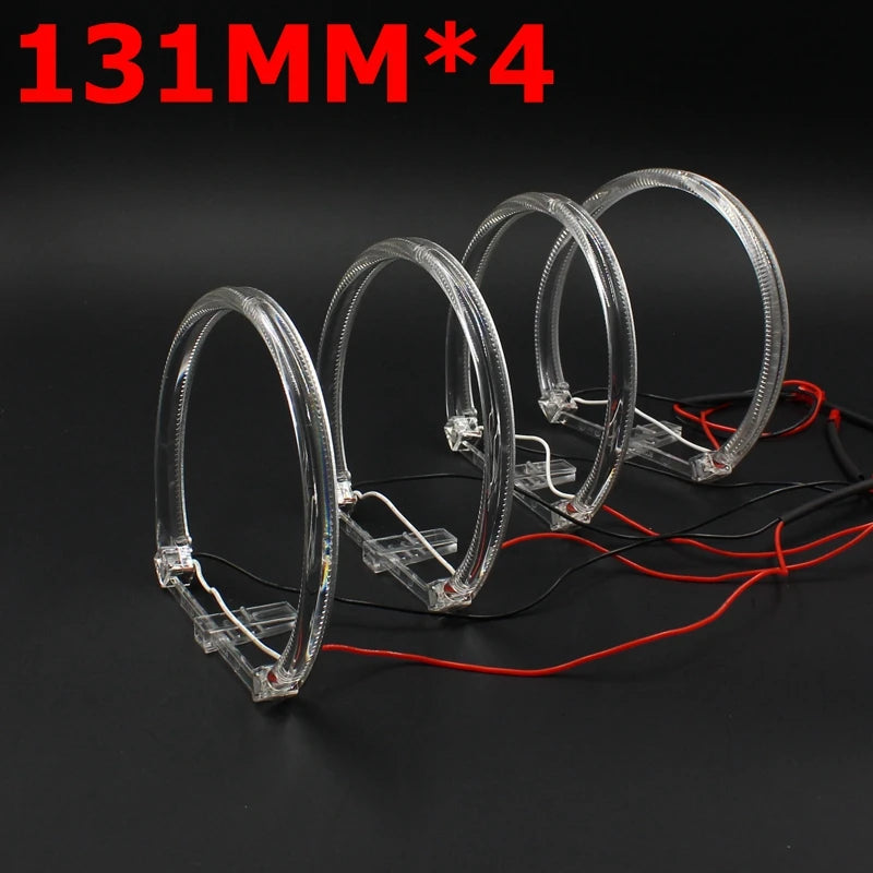 131mm SMD LED Halo Angel Eye Rings 4×131mm Fit BMW E36 E38 E39 E46 Projector Headlamp Dayt