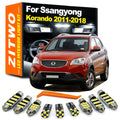 ZITWO 11Pcs LED Interior Light Plate Trunk Lamp Kit For Ssangyong Korando C 2011 2012 2013 2014  - Canbus LED Car Light