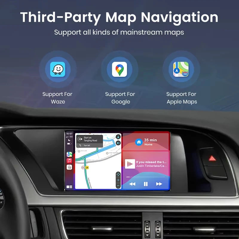 Wireless CarPlay Android Auto Interface Adapter For Audi A4 B8 A5 Q5 S5 2009-2016 with Air | AUTOKITSHOP