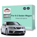 17-Piece LED Interior Light Kit for Saab 9-3 93 YS3F Sedan Wagon 2003-2010 - Canbus Dome Map Door Trunk Bulbs | AUTOK...