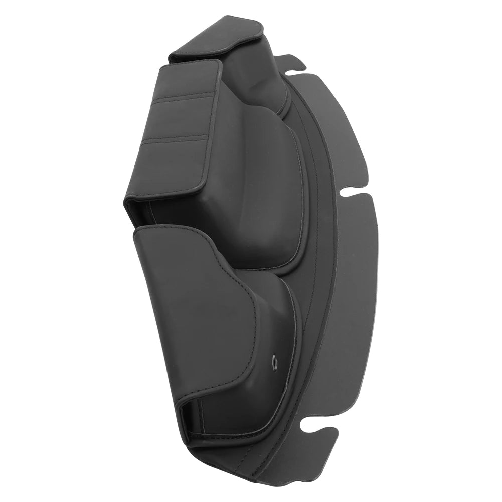 Motorcycle 3-Pocket Windshield Batwing Fairing Pouch Bag For Harley Touring Electra Street Glide - Automotive LED Light