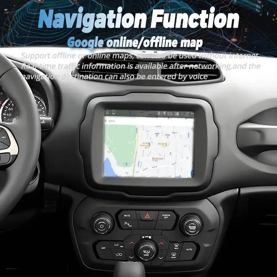For JEEP RENEGADE Wireless Carplay Video Player Bluetooth GPS Navigation DSP Android 15 Ca | AUTOKITSHOP