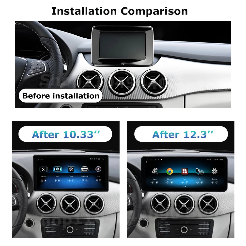 Wireless Carplay Android Auto Car Multimedia Radio Touch Screen for Mercedes Benz B Class