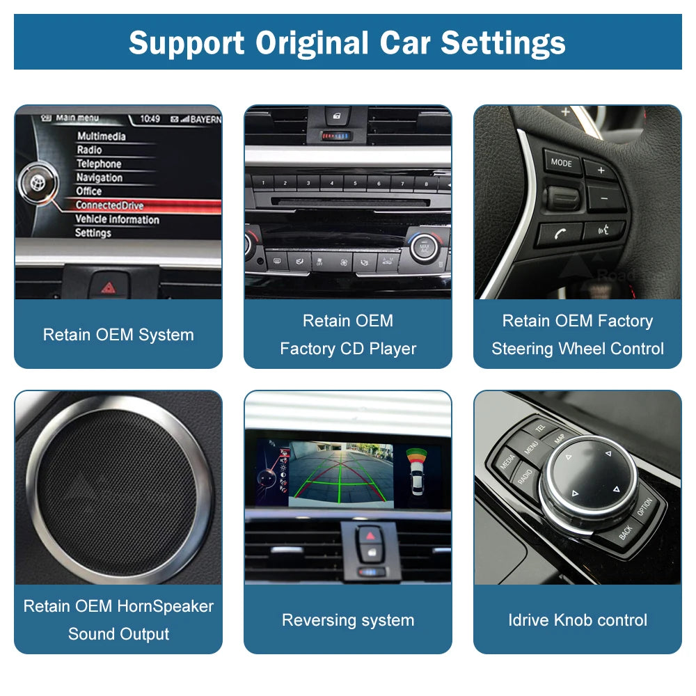 Road Top 1920*720 Wireless Carplay Android Auto Multimedia Display Screen For BMW 3 4 Seri | AUTOKITSHOP