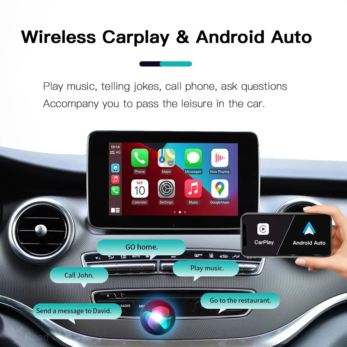 AUTOABC Wireless CarPlay for Mercedes Benz V-Class W447 2014-2018 Vito Viano NTG5.0 with A | AUTOKITSHOP