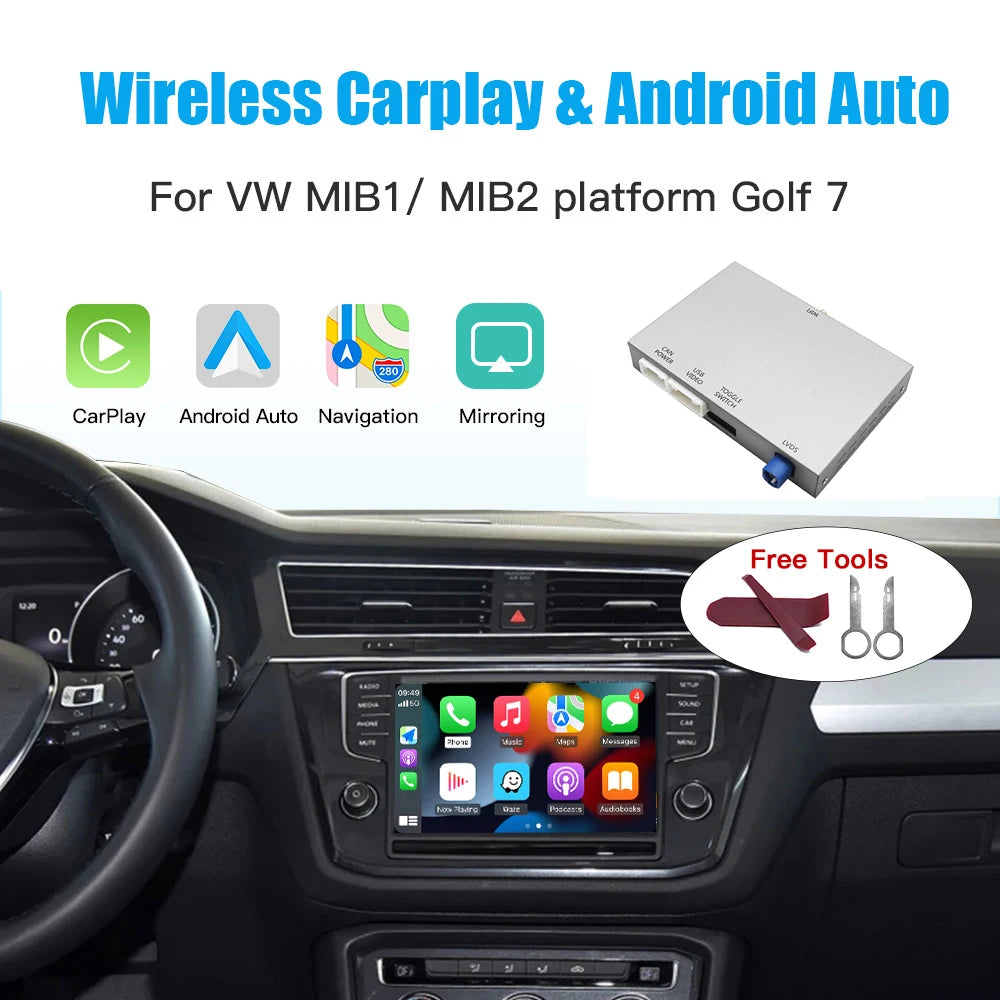 Wireless Carplay Android Auto For VW Volkswagen Golf 7 Tiguan Lamando Magotan Phideon Tera
