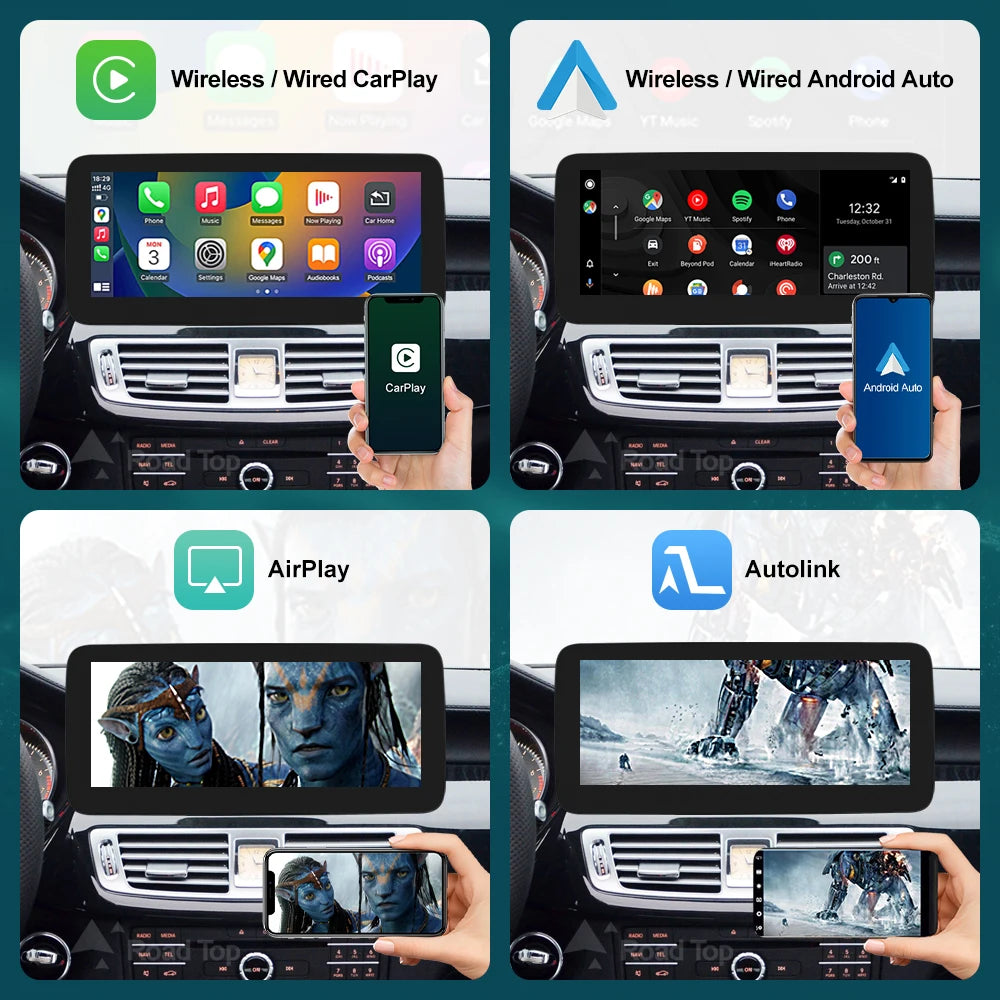 Wireless CarPlay Android Auto Multimedia Display Linux Screen for Mercedes-Benz CLS W218 N