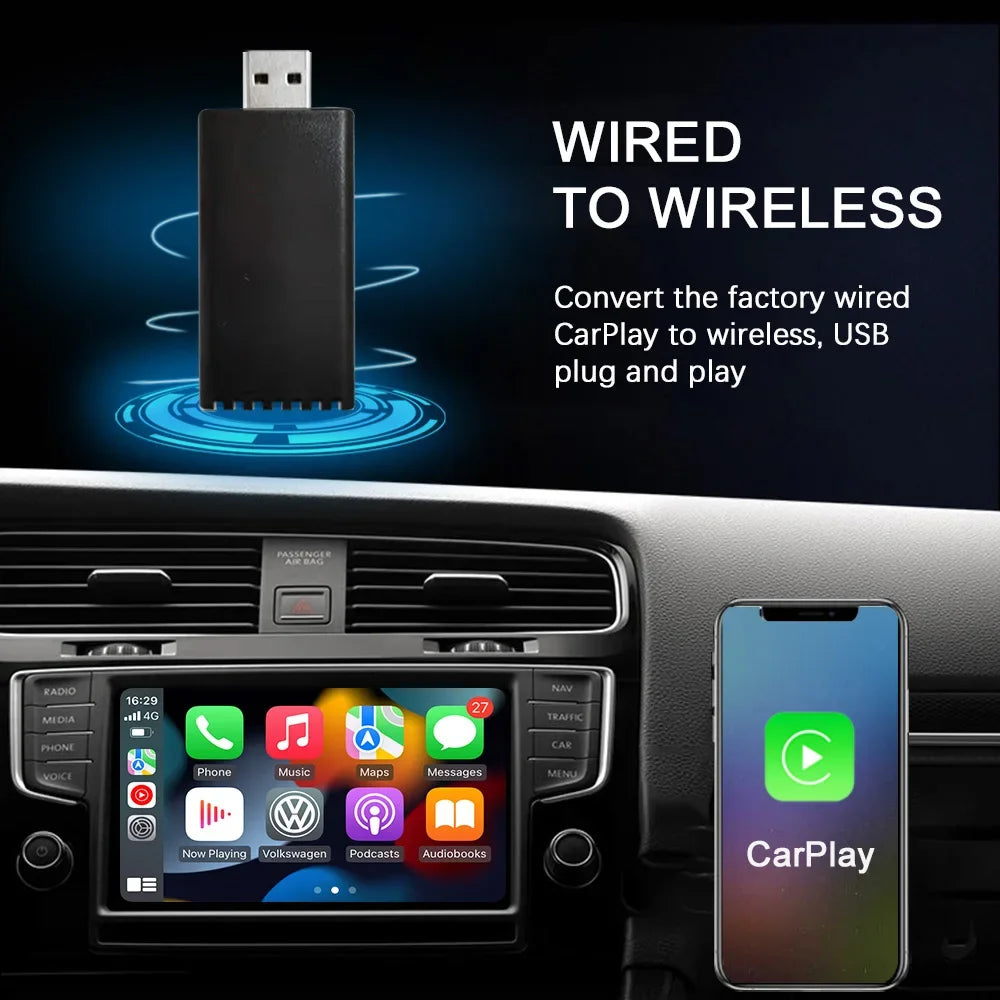 Plug and Play Wireless CarPlay Adapter For Skoda Fabia Octavia Rapid Superb Karoq 2017-202 | AUTOKITSHOP