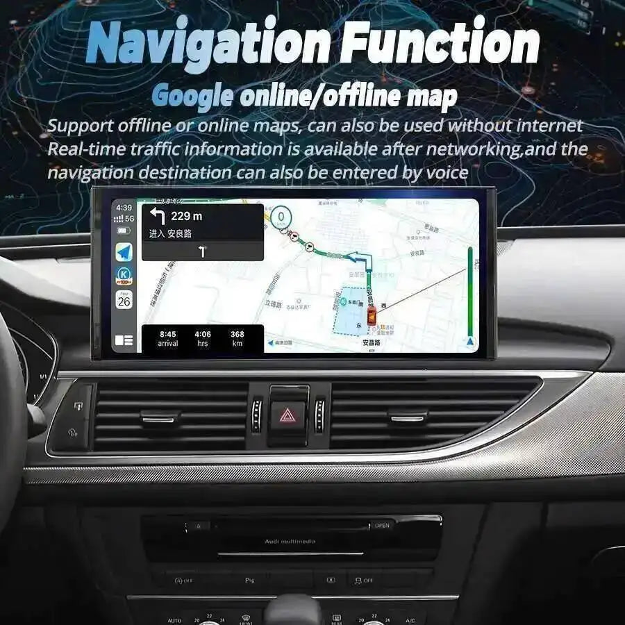 Android 15 Car Video Player 12.3 inch Touch screen For Audi A6L A7 2009-2015 Wireless CarP | AUTOKITSHOP