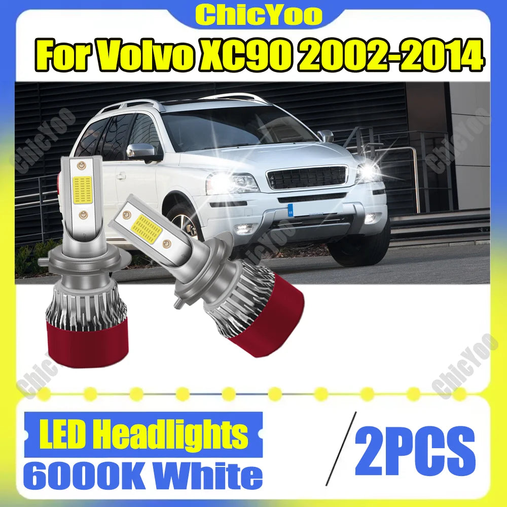 6000K White H7 LED Headlight 30000LM 150W For Volvo XC90 2002 2003 2004 2005 2006 2007 200