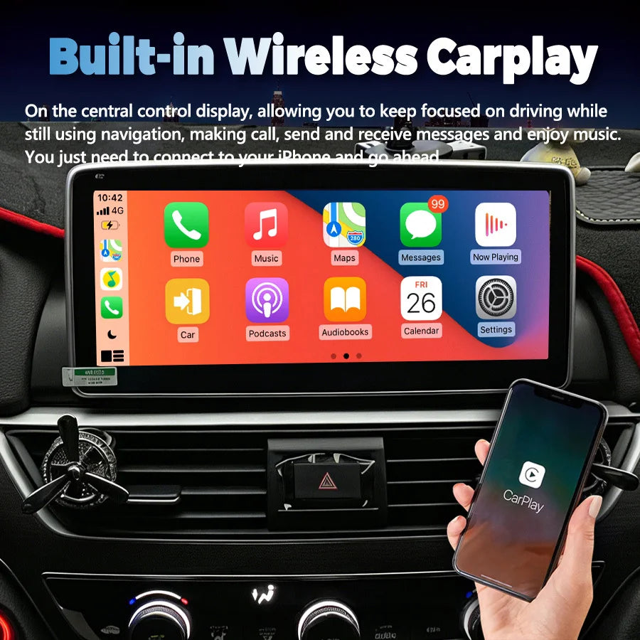 10.25" Head Unit For Honda Accord 2020 Navigation Android 15 Multimedia Video Player Wirel