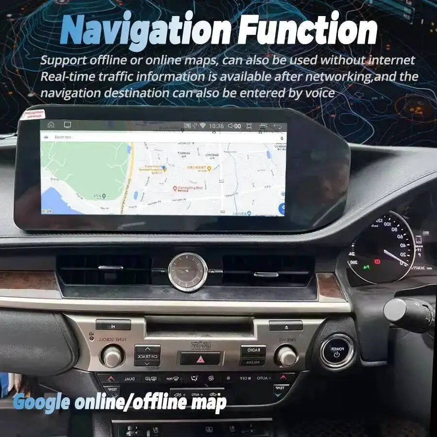 12.3" RHD Android Car GPS Navigation Multimedia Player Stereo Carplay Head Unit For Lexus  | AUTOKITSHOP