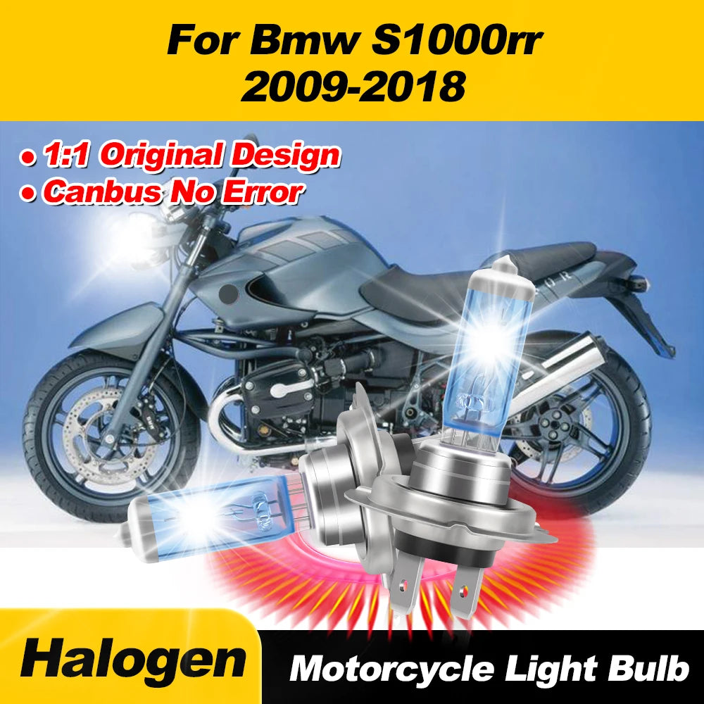 12V H7 Motorcycle Headlamps 100W Super Bright Halogen Headlight 6000K For Bmw S1000rr 2009