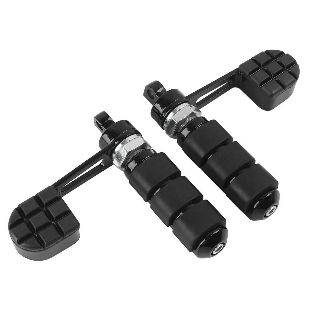 Motorcycle Black Stirrup Heel Foot Rest Pegs For Harley Sportster XL 883 1200 Softail DYNA FXDF  - Automotive LED Light