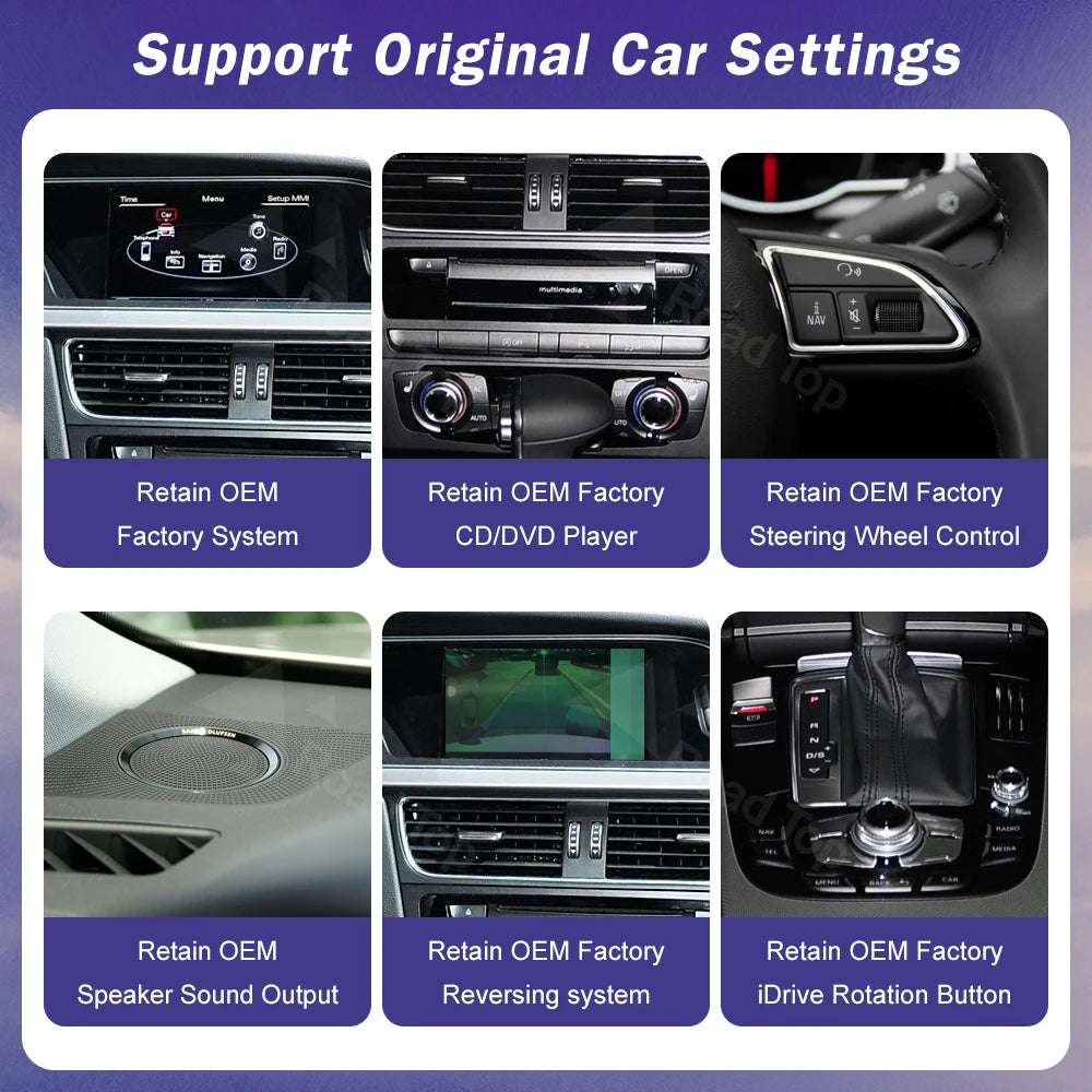 12.3" Car Multimedia Linux Touch Screen For Audi A4 2009-2015 Wireless CarPlay Android Aut | AUTOKITSHOP