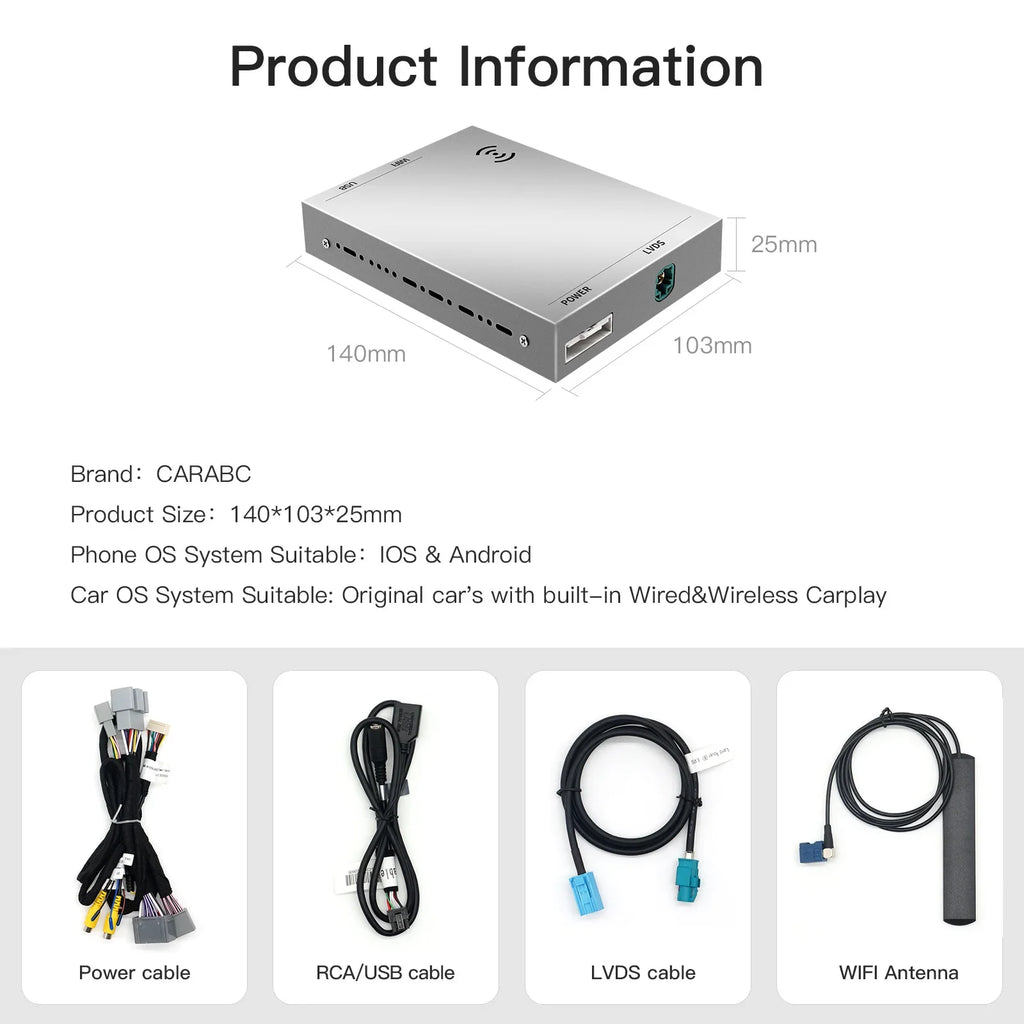 Wireless Carplay Android Auto Modular For Land Rover Jaguar Bosch Discovery4 Evoque Freela