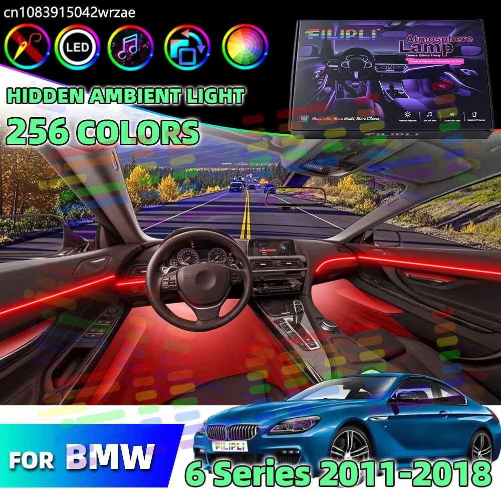 64 RGB - Neon Strip - for BMW F06 F13 F12 - App Control - Car Interior Lighting | AUTOKITSHOP