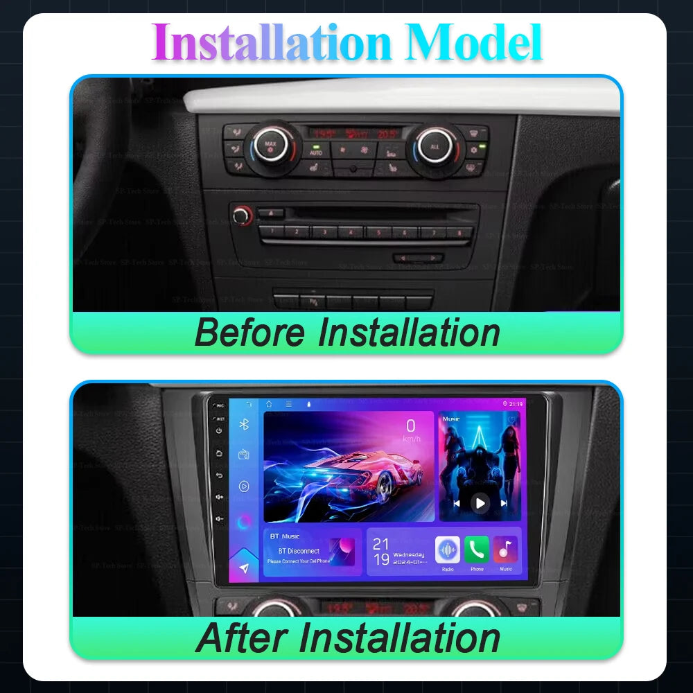 Android 16 Car Radio For Bmw 1 Series E81 E82 E87 E88 At 2004 - 2011 Multimedia Stereo Vid | AUTOKITSHOP