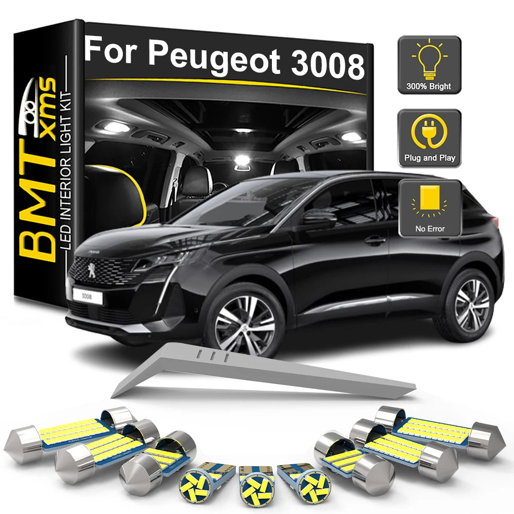 LED Interior Light Kit for Peugeot 2009-2014 - Canbus Dome Map Door Trunk Bulbs | AUTOKITSHOP