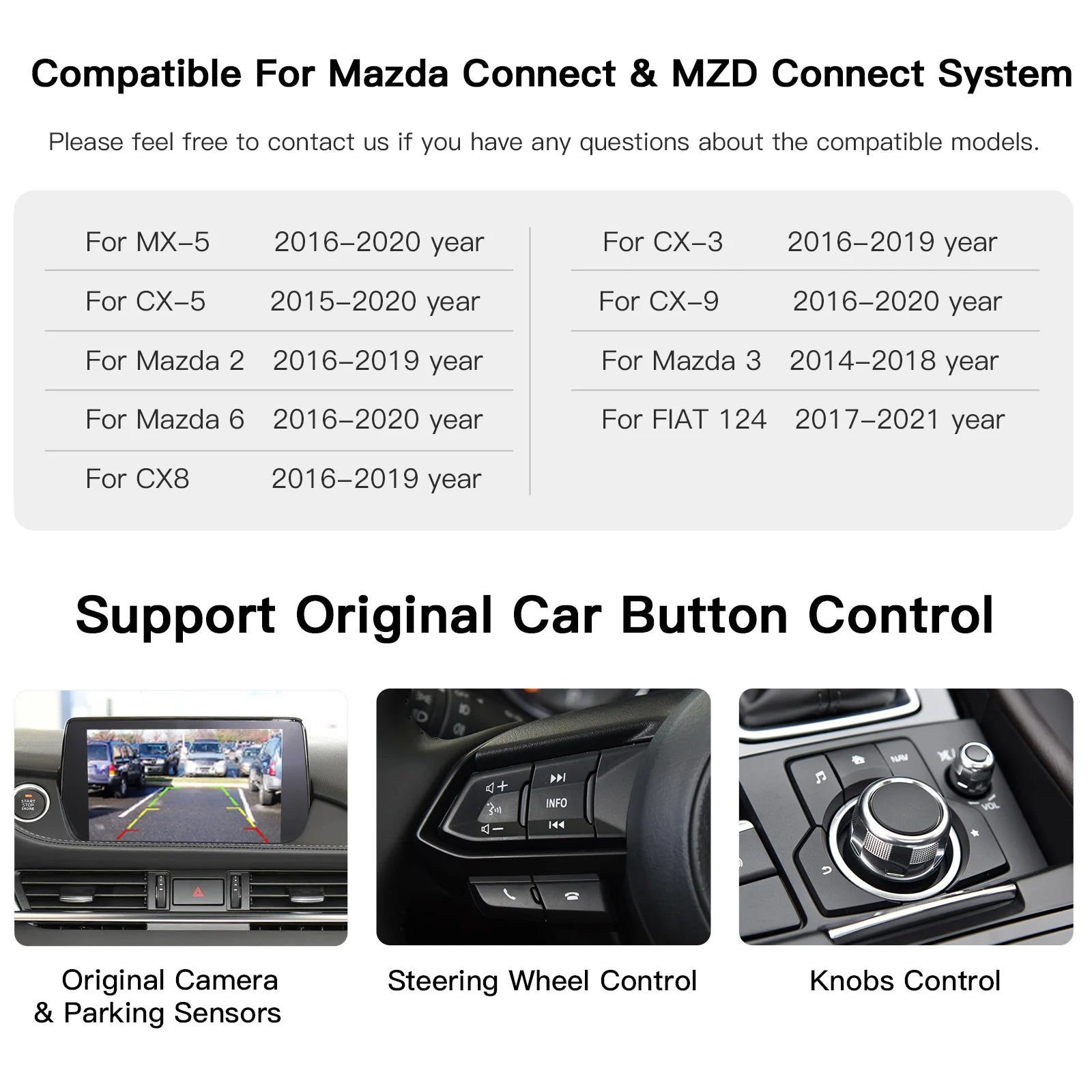 Type-c CarPlay Kit Android Auto Adapter USB Hub OEM for Mazda 3 6 2 CX5 CX3 CX8 CX9 Miata