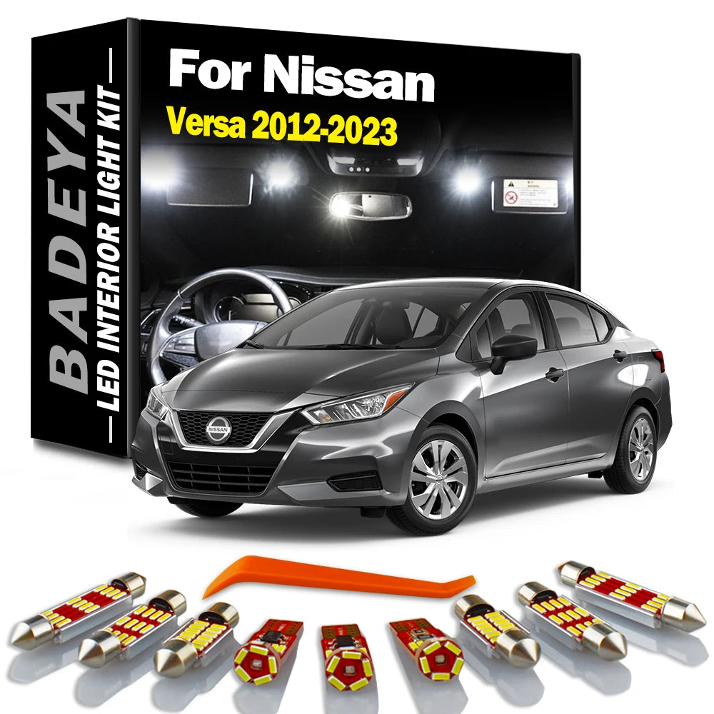 10-Piece LED Interior Light Kit for Nissan 2012-2018 - Canbus Error-Free Interior Bulbs