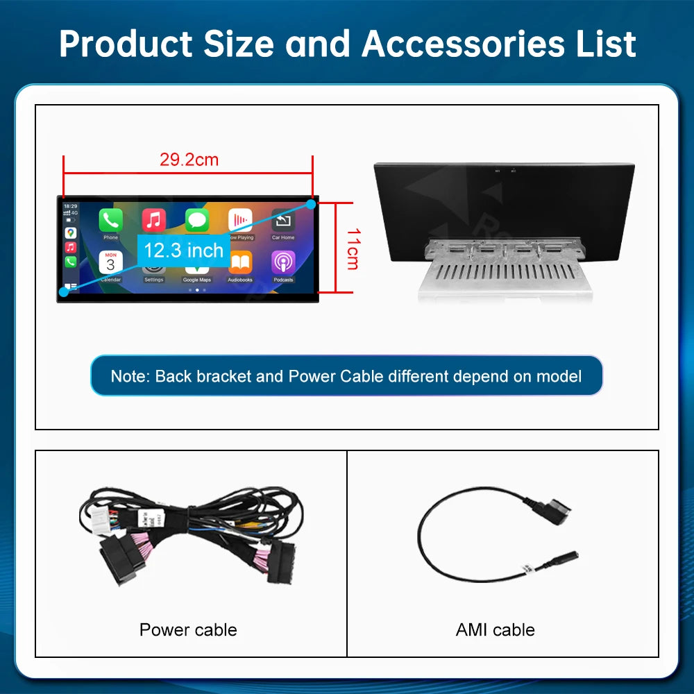 12.3'' Ultra-thin Linux Screen Multimedia Display For Audi A4 A5 2016-2019 With Wireless C | AUTOKITSHOP