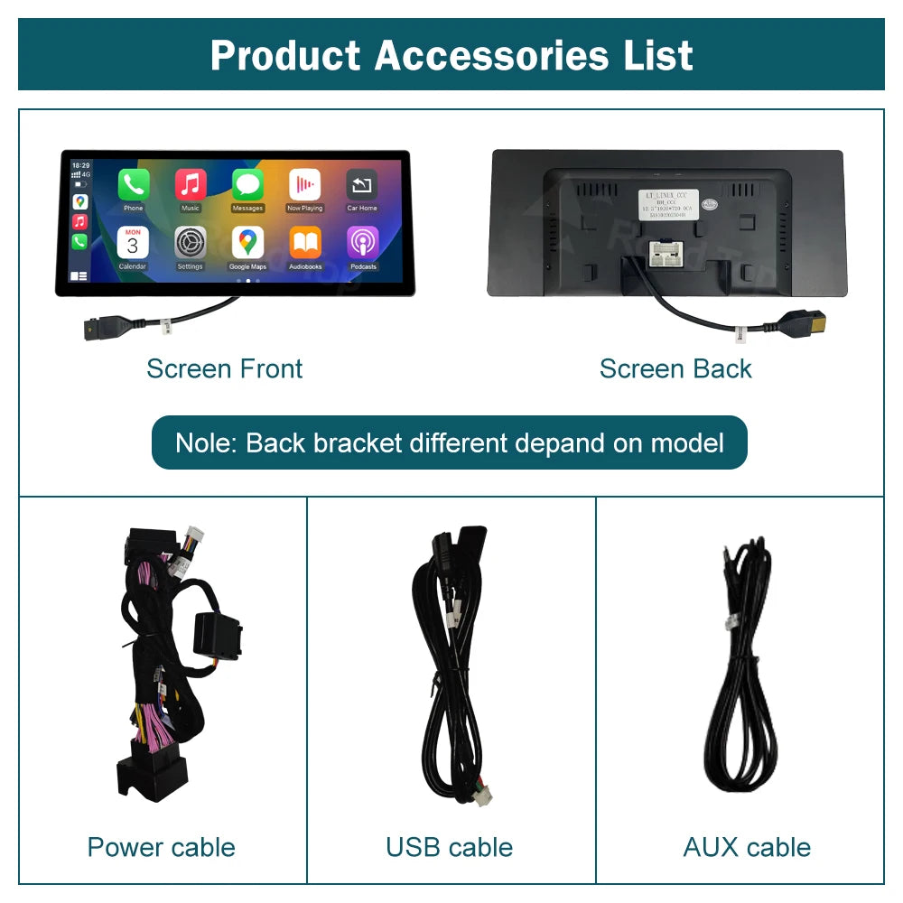 CN RoadTop 12.3 Wireless CarPlay Linux Screen For BMW Series 3 5 E60 E61 E90 E91 E92 E93 C